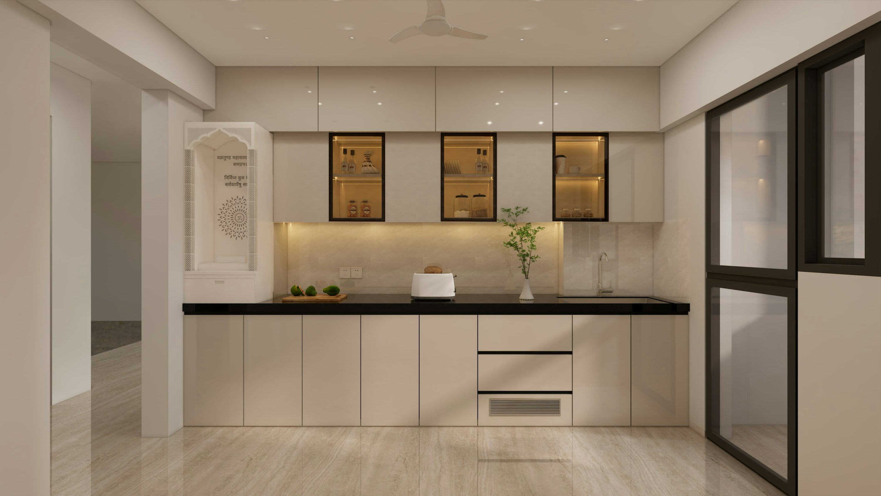 Warm modern home interior with natural light